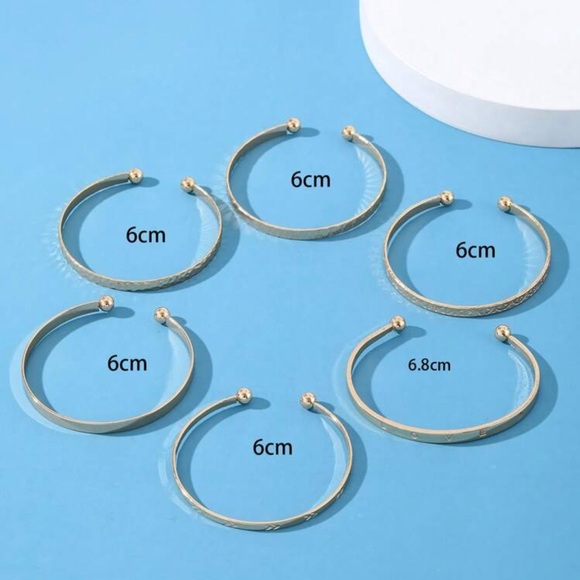 New 6 piece cuff bracelet set - Picture 3 of 4